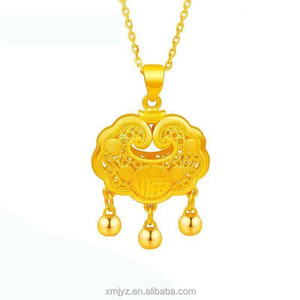 Collar con Cierre Dorado Hueco <span class=keywords><strong>de</strong></span> 24K, Chapado en <span class=keywords><strong>Oro</strong></span>, para Niños, Cierre <span class=keywords><strong>Centenario</strong></span>, Estilo Antiguo, Herencia Cultural - Product Image 1