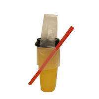 Sacs à emporter pour boissons au lait en forme de T, sacs d'emballage pour gobelets à lait en plastique transparent personnalisés, jetables