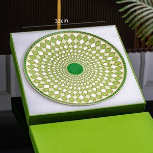 Best-selling Classic Style 13-inch Dinner Plate Set with Gift Box-Bone China <b>Microwave</b> & Dishwasher Safe for Home Hotel Weddings - Product Image 2