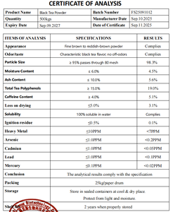 Bột trà đen Ceylon hữu cơ hòa tan trong nước, chiết xuất trà đen, bán buôn nhà máy - Product Image 4