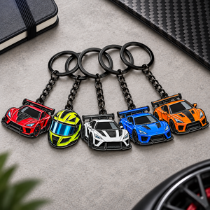Llaveros de Metal Esmaltado Suave con Forma de Coche Personalizados, Anillos de Llavero de Aleación de Zinc para Amantes de los Coches, Regalo, Fabricación OEM ODM - Product Image 1