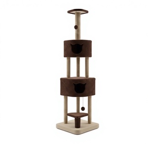 Luxury Modern Classic Multi-Level Eco-Friendly <b>Cat</b> <b>Tree</b> Tower with Premium Jute <b>Scratching</b> Post for All <b>Cats</b> Carton Packed - Product Image 1