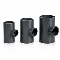 Sambungan Pipa UPVC Diameter Besar Reducing Tee DN150 PVC-U untuk Saluran Air Industri