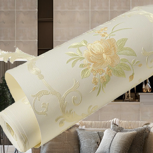 Papel Decorativo Autoadhesivo para Pared con Estampado Floral Elegante en 3D, Estilo Pastoral Americano, para Sala de Estar, Resistente a la Humedad - Product Image 2