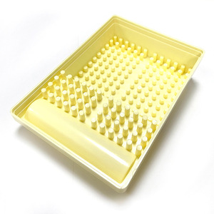 Boîte à fraises dentaires transparente avec plateau perforé pour le rangement et le nettoyage des instruments buccaux - Product Image 4