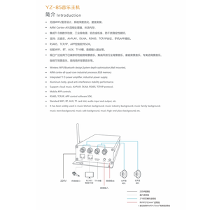 Système audio haute fidélité, système de musique d'ambiance intelligent, <span class=keywords><strong>amplificateur</strong></span> <span class=keywords><strong>2</strong></span>*50W, <span class=keywords><strong>amplificateur</strong></span> numérique intelligent avec réseau BT Airplay pour home cinéma - Product Image 6