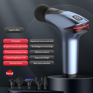 Pistolet de massage musculaire professionnel à percussion profonde, très populaire, avec 5 têtes de massage et compresse froide pour la relaxation corporelle - Product Image 5