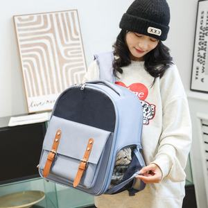 Toptan Dayanıklı Çevre Dostu Moda Oxford Kumaş+PVC Taşınabilir Nefes Alabilen Büyük Kapasiteli Kedi Köpek Evcil Hayvan Taşıma Çantası Yürüyüş Sırt Çantası - Product Image 2