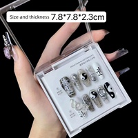 Boîte d'emballage pour ongles personnalisée en usine, impression de logo, faux ongles réutilisables, ongles pressés faits à la main, vente en gros, prise en charge OEM ODM