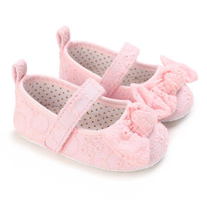 All'ingrosso primavera e autunno 0-1 anno scarpe da bambino principessa in pizzo <span class=keywords><strong>rosa</strong></span> scarpe da bambino - Product Image 4