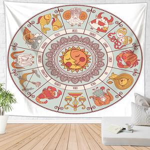 Individuelles psychedelisches Hexen-Sternbild-Tierkreis-Astrologie-<span class=keywords><strong>Tarot</strong></span>-Wandbehang-Wandteppich zur Dekoration - Product Image 5