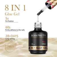 BORN PRETTY 15ml Gel Colle à Ongles Multifonction 8-en-1 Créez Votre Propre Marque pour Ongles à Presser et Extensions d'Ongles