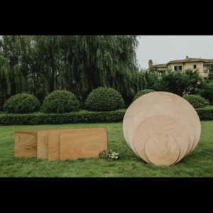 Chất lượng cao hiện đại có thể gập lại ván ép <span class=keywords><strong>PVC</strong></span> cạnh gấp Bàn Ăn Tròn cho tiệc cho thuê sự kiện - Product Image 5