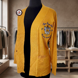 Sigma Gamma Rho Soror Broderie Femmes Cardigans Acrylique | SGRho Sorority Brodé Dames Style Personnalisé Cardigan Pull - Product Image 3