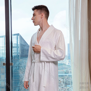 Accappatoio Monouso per Hotel ODM, Estivo e Autunnale, da Viaggio, Portatile, Lungo, per Sauna, 100% Cotone, Asciugatura Rapida, Traspirante, per Spa - Product Image 6