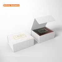 Boîte à vernis à ongles rigide personnalisable FUSSEN avec logo, doublure en éponge, emballage rectangulaire rose, gaufrage, impression à chaud dorée, recyclable