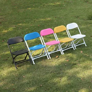 Popular Best Children Outdoor Garden Party Indoor Foldable Lightweight Plastic White Kids Folding Chairs for Events Wedding