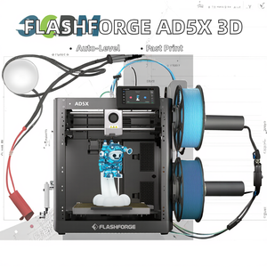 Flashforge Ad5x Máy in 3D 4 màu fdm mới 1 năm 600 mm/giây tốc độ tối đa tự động cân bằng 300 ℃ tốc độ cao nhanh nhiều màu <span class=keywords><strong>USB</strong></span> - Product Image 2