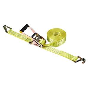 Sangles d'arrimage robustes de 2 pouces (50 mm) en polyester noir avec crochet en J, sangle à cliquet réglable, capacité de charge 2500 kg, 10 m - Product Image 4