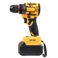 Ensemble de perceuse sans fil avec batteries et chargeur, coffret en plastique, jeu de forets pour le perçage du bois, amélioration de la maison, vente en gros OEM