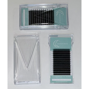 Kit de Extensiones de Pestañas de Visón Negro con Fibra PBT y Champú Reutilizable para Pestañas - Product Image 2