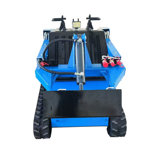 Minicargadora de dirección deslizante tipo oruga con motor de gasolina, color azul, radio de giro corto, compacta - Product Image 5