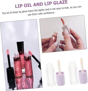 6ml Unique Cute Lip Gloss Tube Custom logo Big Wand Lip Gloss Tubes with Big <b>Brush</b> Lip Glaze <b>Bottle</b> - Product Image 5