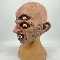 2024 nouveau spot monstre à quatre yeux masque en latex mascarade fête accessoires drôles couvre-chef d'horreur