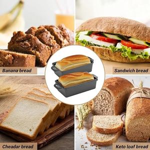 Molde para Pan de Hierro Fundido 2 en 1 con Tapa, Juego de 2 Moldes para Hornear Pan Casero - Product Image 4