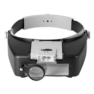 Head mounted <strong>circuit</strong> board maintenance <strong>clock</strong> reading dental beauty embroidery LED light high-power glasses magnifying glass - Product Image 2
