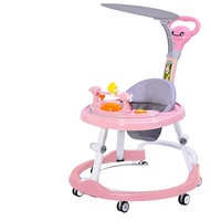 Marche-bébé multifonctionnel avec fonction anti-chute et anti-basculement - Poussette pliable en forme de U