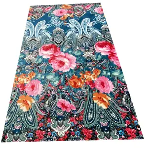 印花法兰绒面料升华印花针织法兰绒珊瑚绒面料，用于床单针织印花毛毯