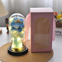 Couverture en verre borosilicate transparent avec base lumineuse pour collection de blocs de construction, vitrine pour miniatures et statues