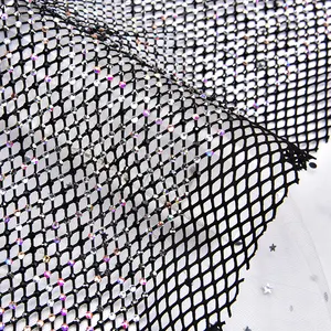 2022 tessuto elastico in rete con strass in cristallo elasticizzato per borsa in tessuto