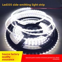 Bande LED SMD335 à émission latérale 5m 12V 120 LED/m IP20 5mm 8mm Ra80 CRI 3000K/4000K/6000K Dimmable pour rétroéclairage TV voiture et maison