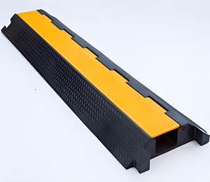 كابل حماية منحدر تحميل المطاط الثقيلة Raceway الحبل غطاء منحدر قناة المطاط الأسود الكابلات المطاطية - Product Image 3