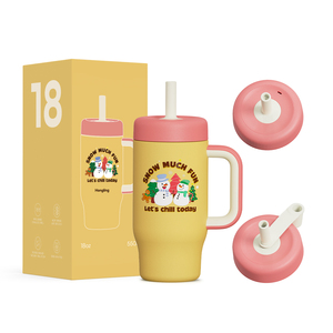 ขวดน้ำเด็ก Hong Ling ปลอดสาร BPA ลดราคาพิเศษ แก้วน้ำเด็กพร้อมหลอดดูด แก้วน้ำสำหรับเด็กไปโรงเรียน แก้วน้ำมีหูจับ - Product Image 1