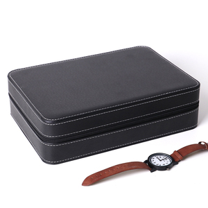 Cajón automático de almacenamiento de enrollador de reloj con ranuras de madera de órbita negra de alta calidad, cajas de joyería de diseño de patente 3 en 1 stock/ - Product Image 5
