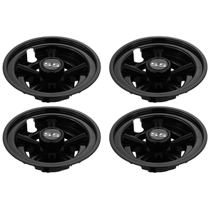 Tapacubos de 8 Pulgadas para Carritos de <span class=keywords><strong>Golf</strong></span> Yamaha/Club CAR/EZ-GO - Negro/Plateado - Product Image 3