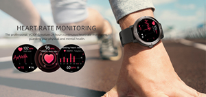 Montre connectée DM76 5ATM AMOLED avec GPS, suivi de santé, suivi du sommeil, bracelet en gel de silice, boussole intégrée, rappel d'appel à distance - Product Image 3