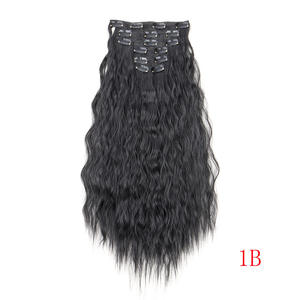 ชุดต่อ<span class=keywords><strong>ผม</strong></span>แบบคลิปหนีบ 6 ชิ้น สำหรับผู้หญิง <span class=keywords><strong>ผม</strong></span>ลอนยาวแบบคอร์นเพิร์ม ไฮไลท์ ทนความร้อนสูง พร้อมคลิป 16 <span class=keywords><strong>ต</strong></span>ัว - Product Image 5