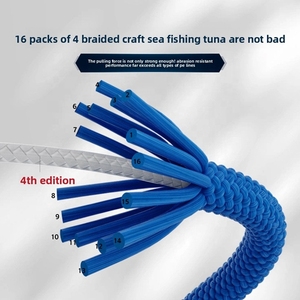 Línea de pesca marina de PE de 20 hilos y 16 capas, trenzada con núcleo de 4 hilos, extra resistente al desgaste, 500 metros, líneas de pesca de fábrica al por mayor Haima - Product Image 5