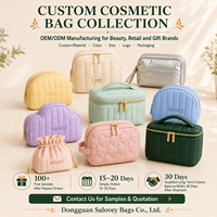 Ensemble de trousses de toilette matelassées multicolores, trousse de maquillage personnalisée avec logo, pochette de voyage pour cosmétiques, fabricant OEM en gros