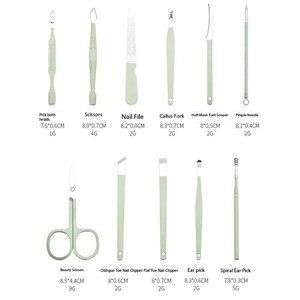 다채로운 색상의 3피스 스테인리스 스틸 손톱깎이 세트, 넓은 투입구, 휴대용 손톱깎이 - Product Image 3