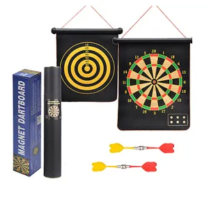 Hot Sale Professional Fabric Foldable Magnetic Darts board with 6 PCS Darts For Adults Kids