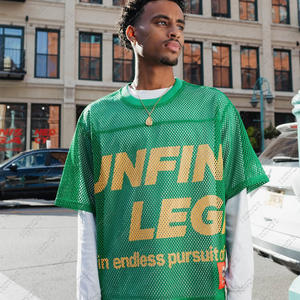 High Quality 100% Cotton Double Layer Long Sleeve Oversized T-Shirt with <b>Animal</b> Print Digital Logo Breathable Vintage Style - Product Image 1