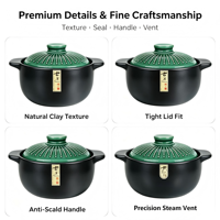 Couvercle de casserole en céramique minimaliste résistant aux hautes températures, compatible avec les cuisinières à gaz, antiadhésif, écologique, passe au lave-vaisselle