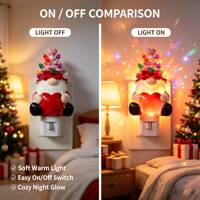 Lampada Notturna LED a Forma di Gnomo con Spina, Certificata UL, per Albero, Parete, Decorazione Natalizia, Matrimonio, Festività, Illuminazione Regalo