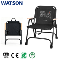 Chaise de camping pliable personnalisée OEM avec motif, cadre en acier carbone épaissi, tissu respirant, chaise de pique-nique pour les voyages en plein air