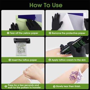 Papier de transfert thermique pour <span class=keywords><strong>tatouage</strong></span> EZ Tattoo, 4 couches, format A4, pour machine à copier les tatouages et <span class=keywords><strong>dessin</strong></span> manuel, 20/50 feuilles - Product Image 6